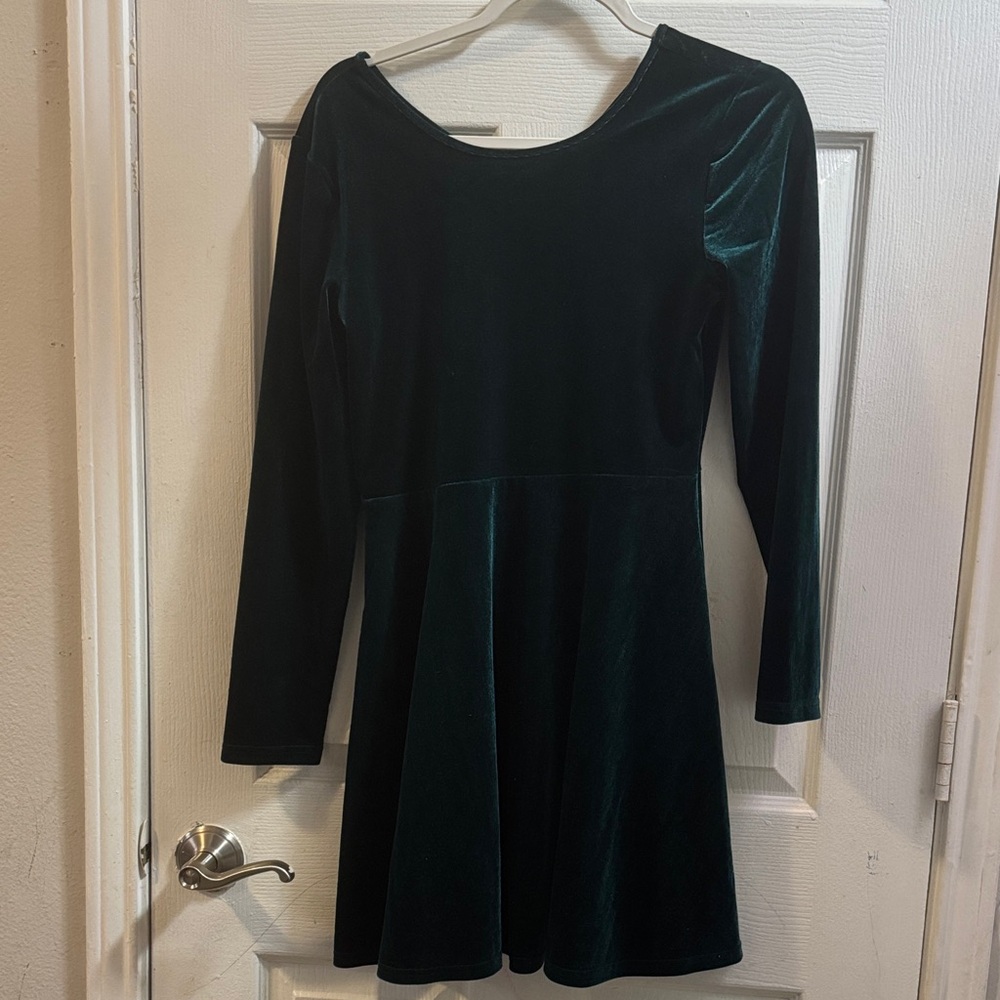 The Children's Place Green Velvet Dress